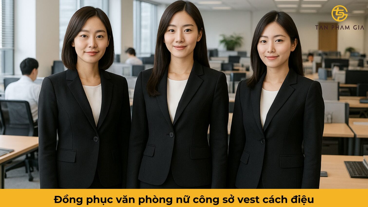 Đồng phục văn phòng nữ công sở vest cách điệu