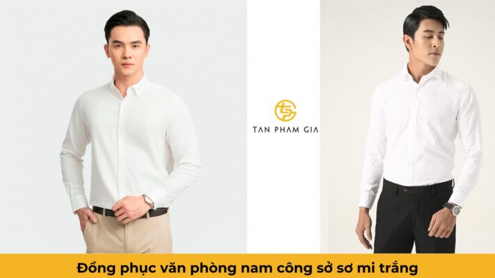 Đồng phục văn phòng nam công sở sơ mi trắng