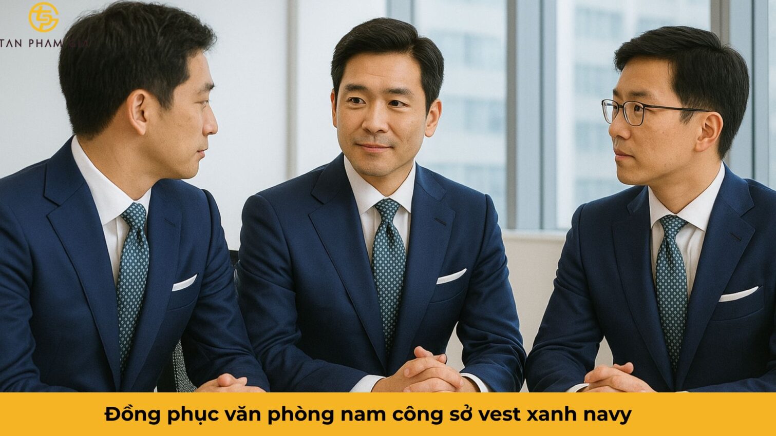 Đồng phục văn phòng nam công sở vest xanh navy