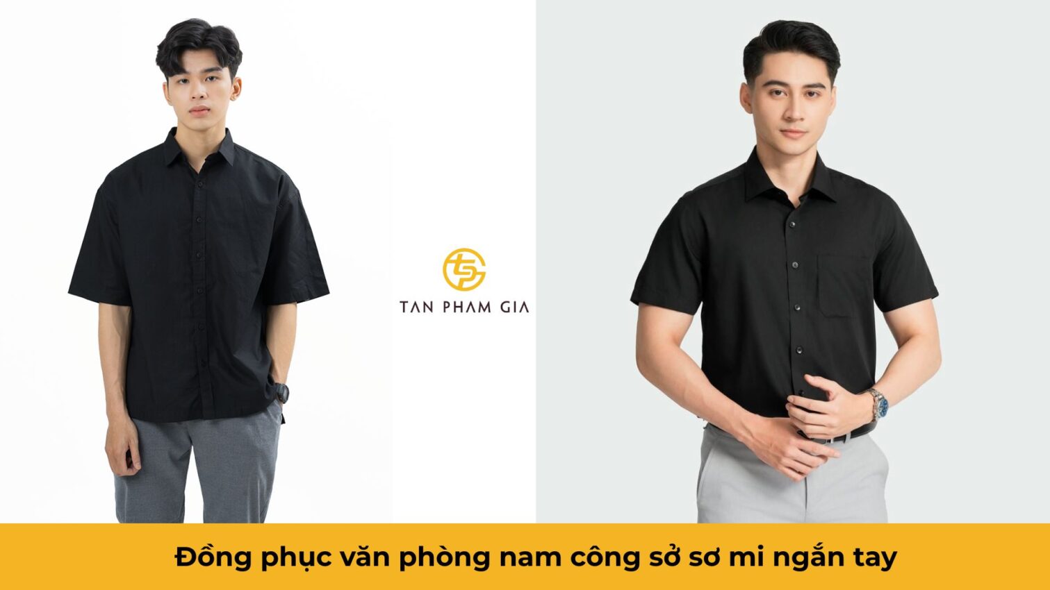 Đồng phục văn phòng nam công sở sơ mi ngắn tay