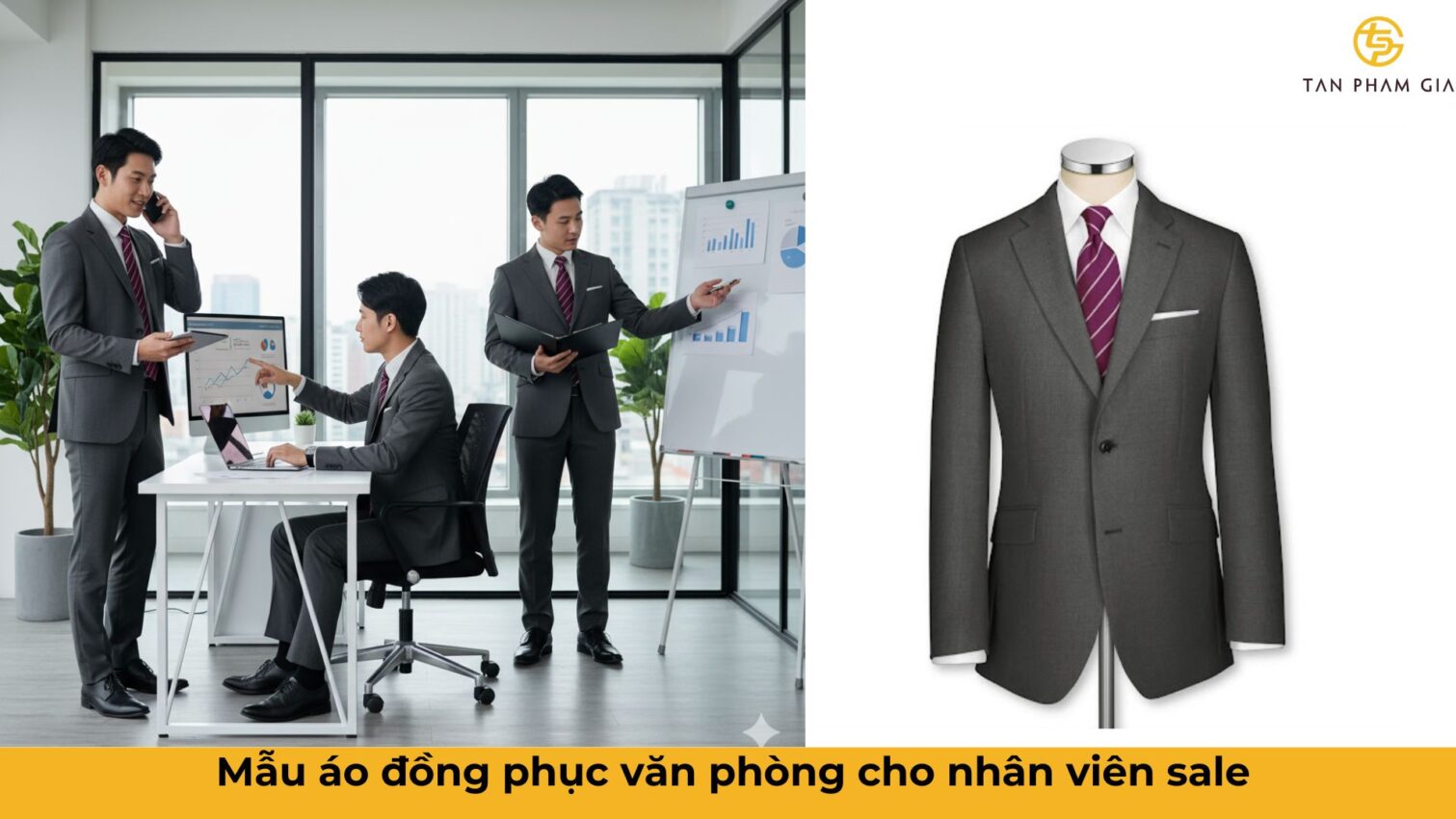 Mẫu áo đồng phục văn phòng cho nhân viên sale