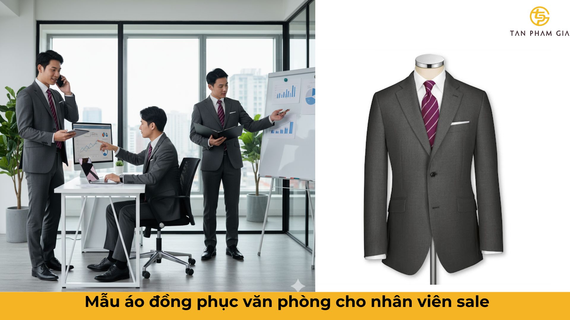 Mẫu áo đồng phục văn phòng cho nhân viên sale