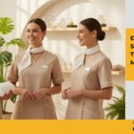 Đồng phục spa vải thoáng khí mùa hè
