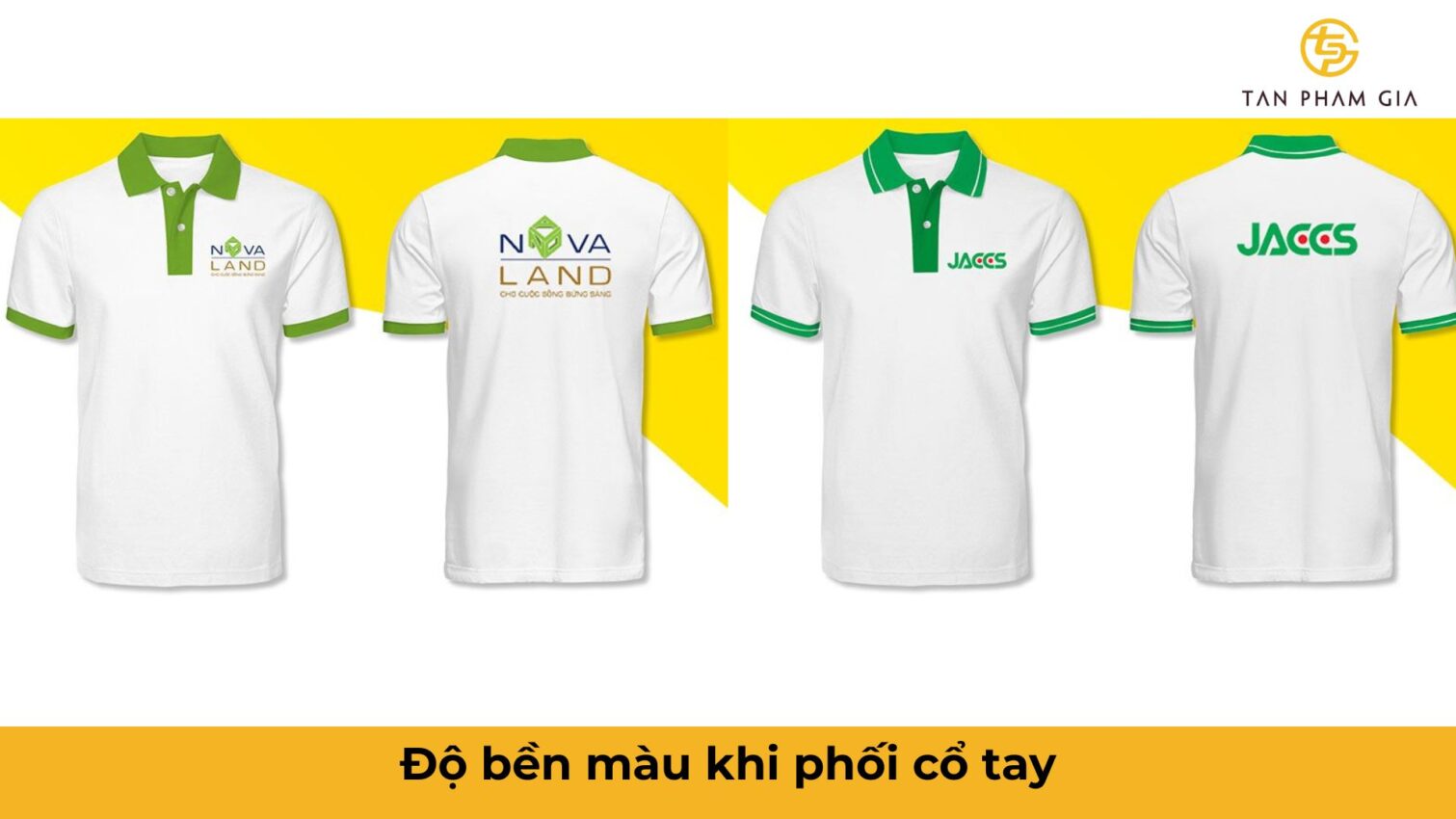 Mẫu áo thun đồng phục cổ tay phối màu