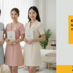 Đồng phục spa váy ngắn trẻ trung Đồng phục spa váy ngắn trẻ trung