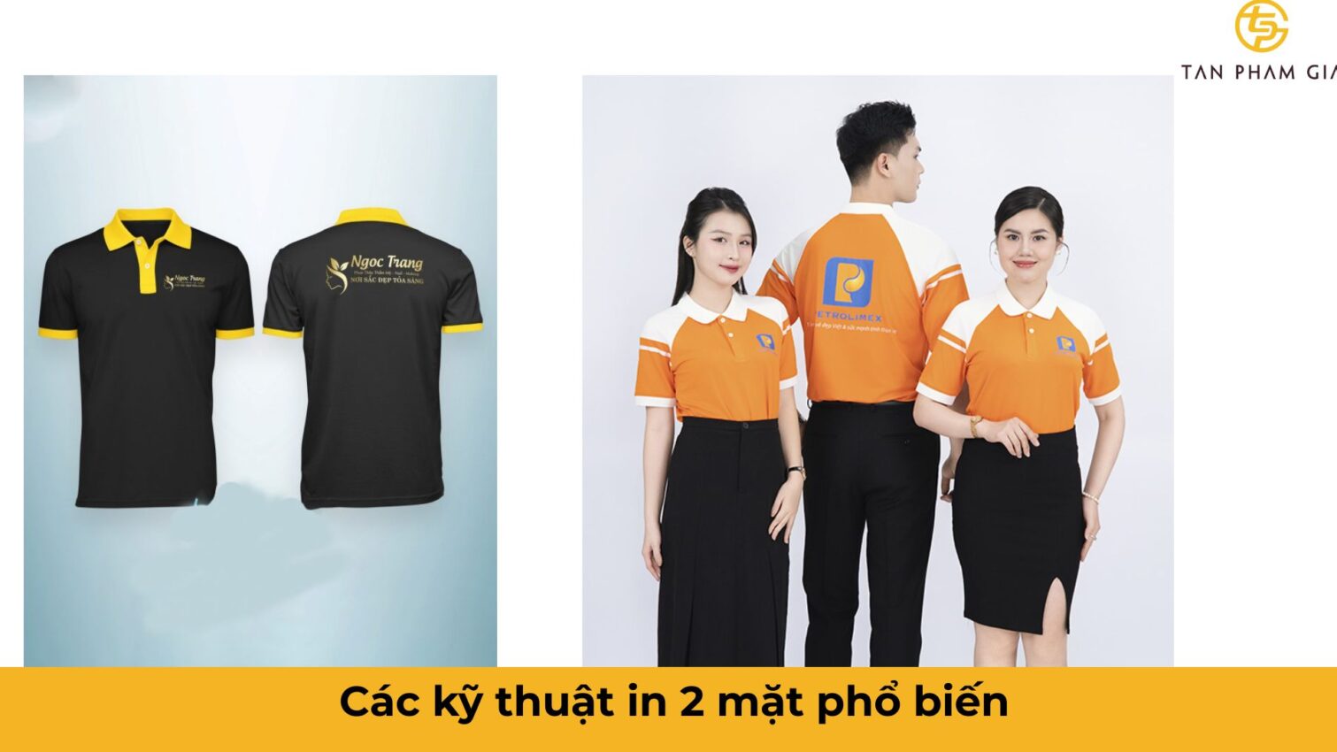 Mẫu áo thun đồng phục in 2 mặt