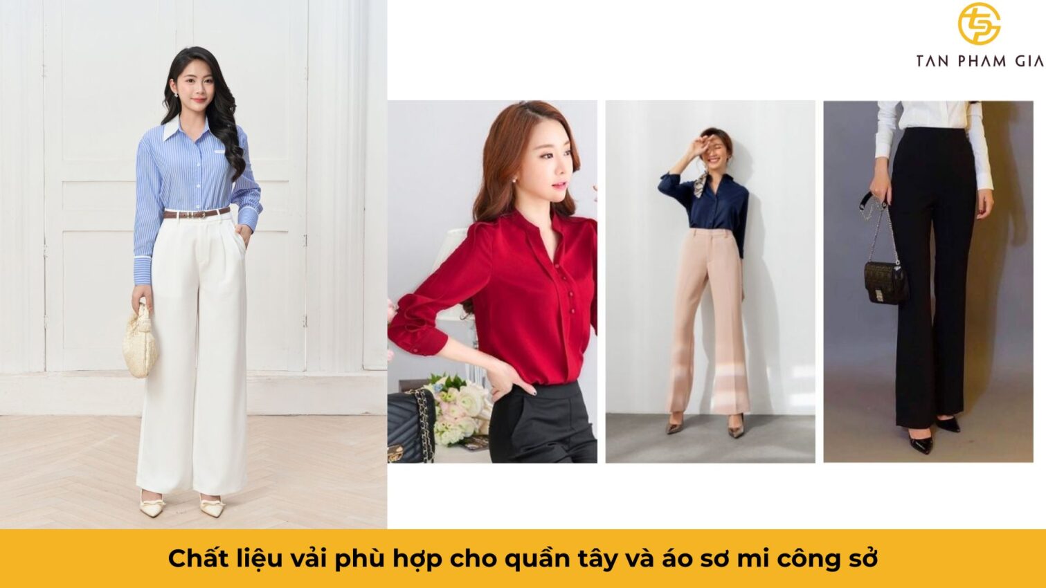 đồng phục văn phòng nữ công sở quần tây áo sơ mi