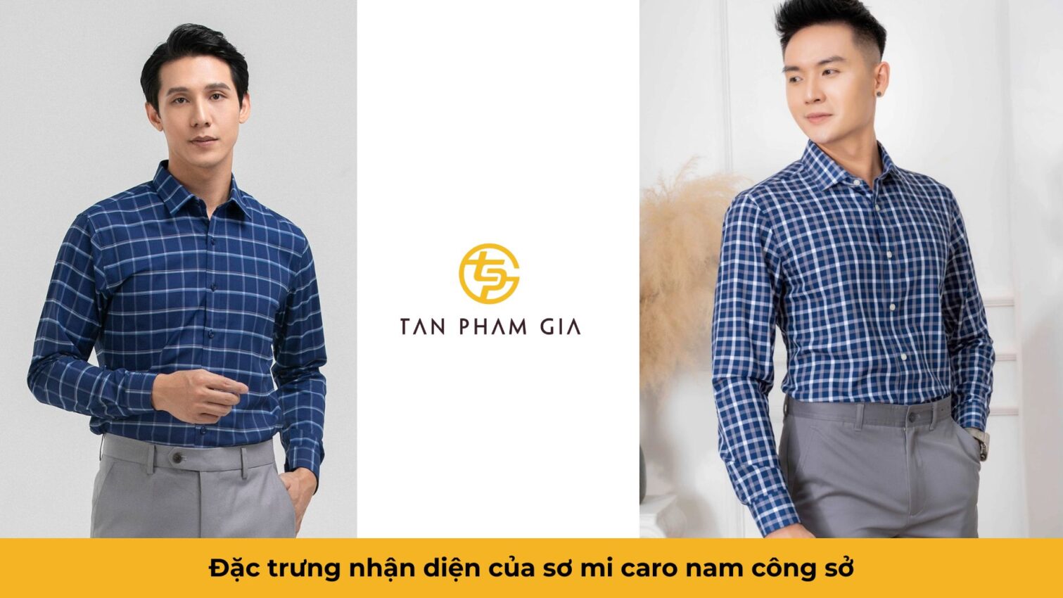 Đồng phục văn phòng nam công sở sơ mi caro