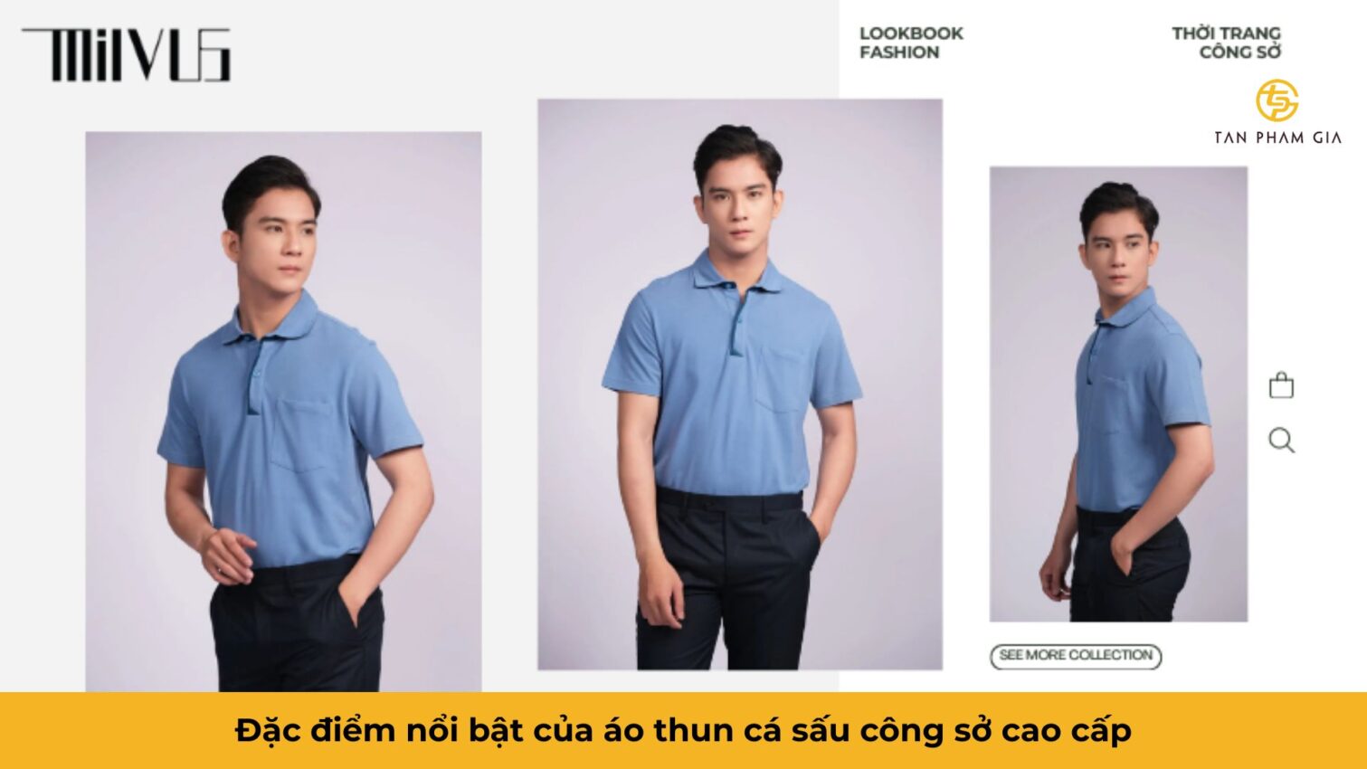 Đồng phục văn phòng nam công sở polo thun cá sấu