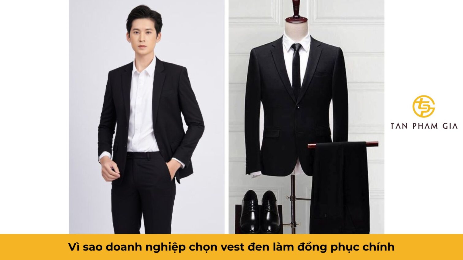Đồng phục văn phòng nam công sở vest đen