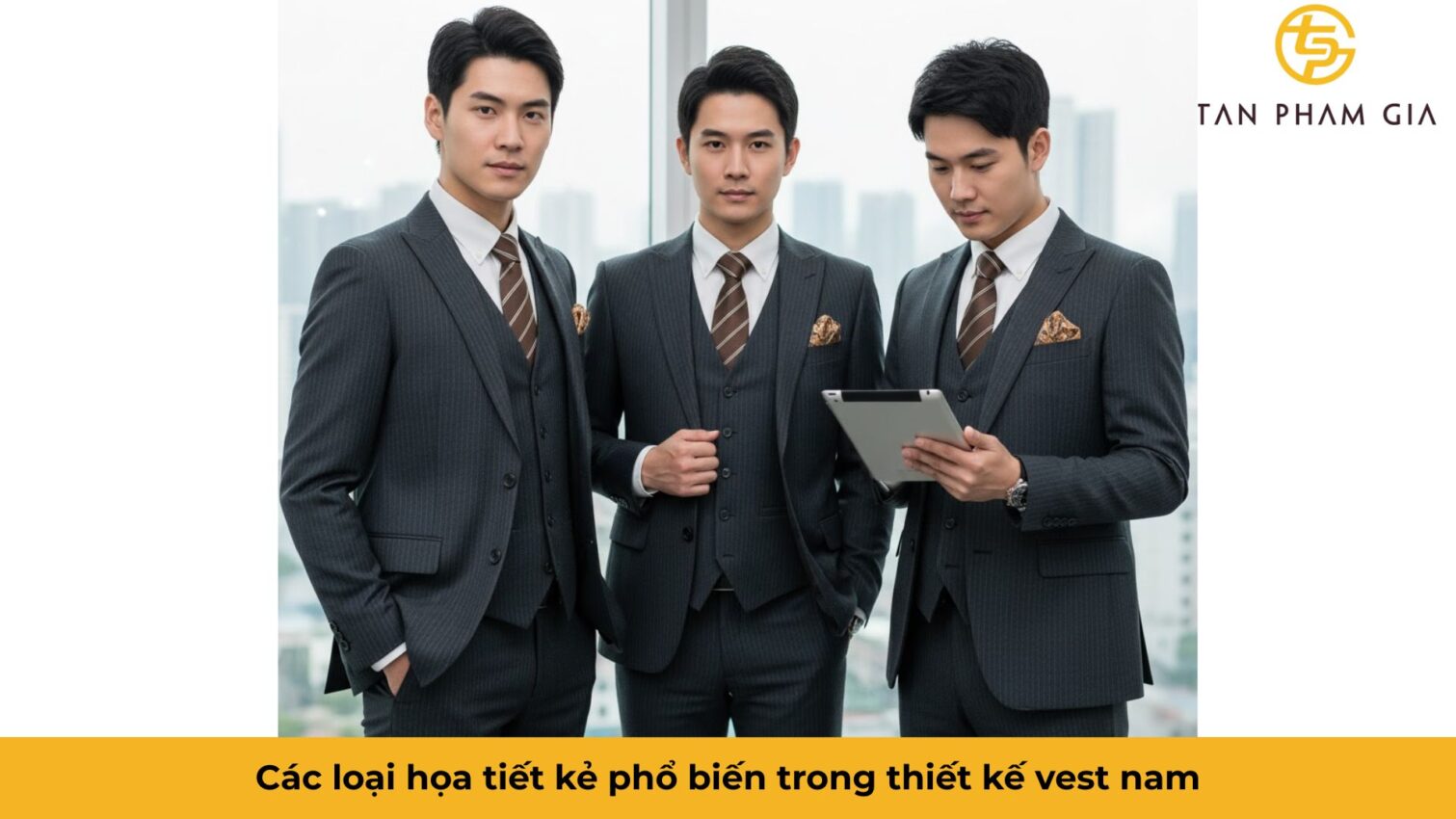 Đồng phục văn phòng nam công sở vest kẻ sọc