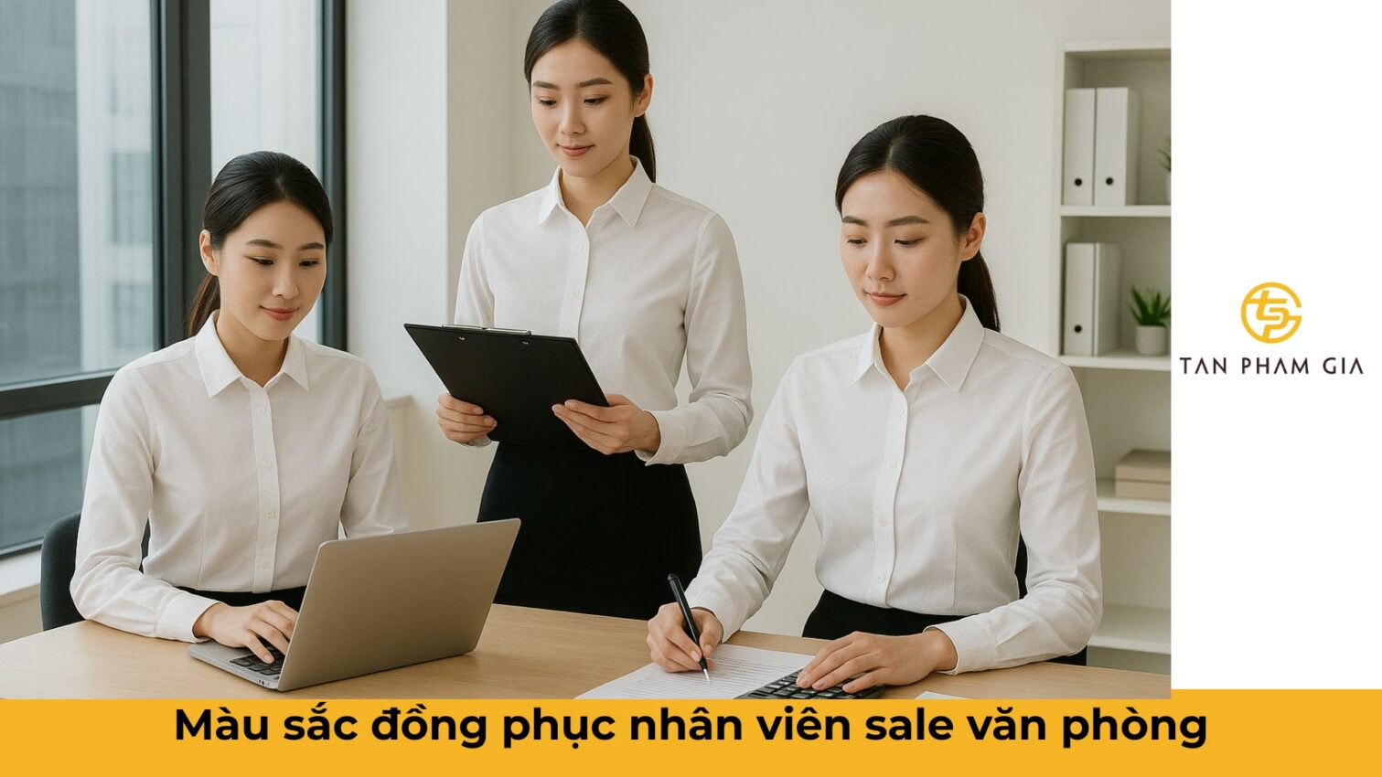 Mẫu áo đồng phục văn phòng cho nhân viên sale
