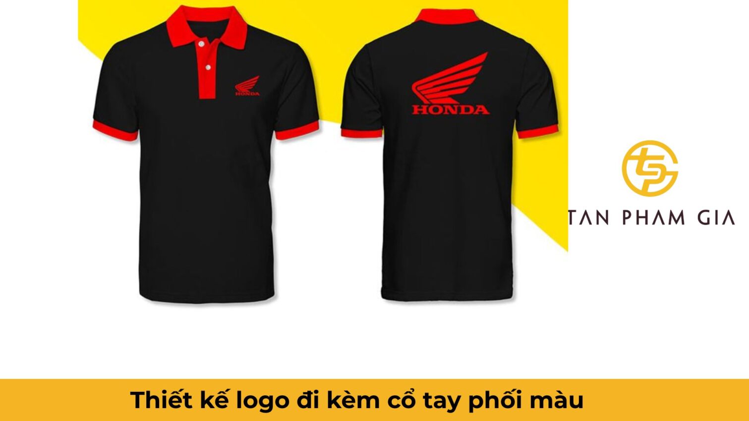 Mẫu áo thun đồng phục cổ tay phối màu
