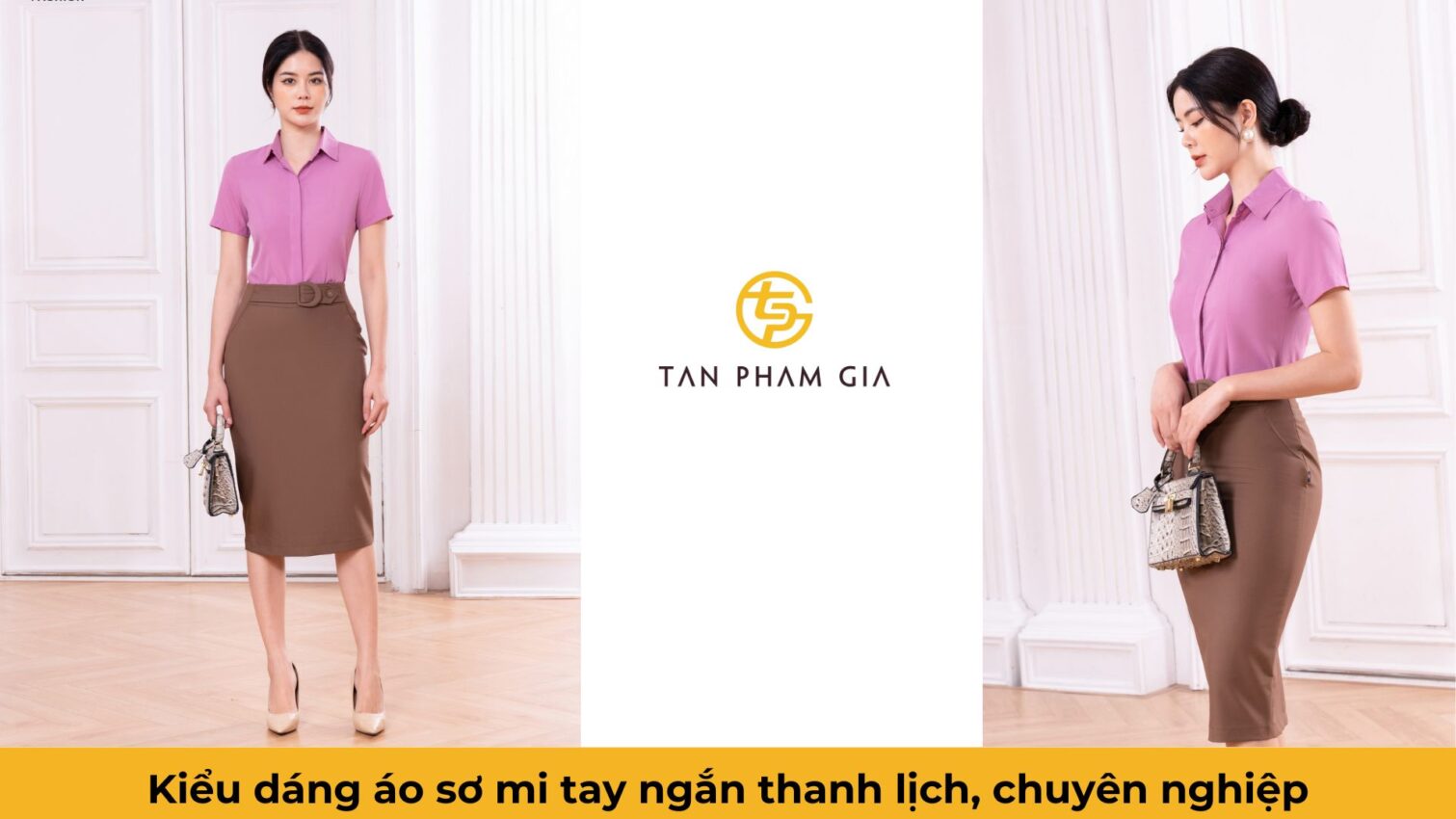 Đồng phục văn phòng nữ công sở tay ngắn