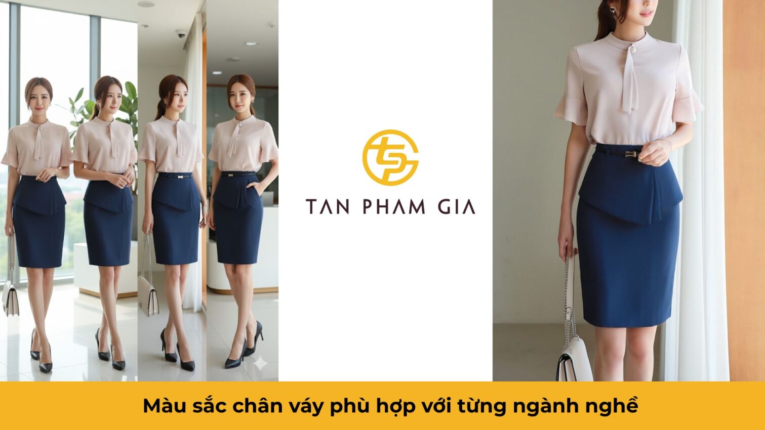 Đồng phục văn phòng nữ công sở chân váy rời