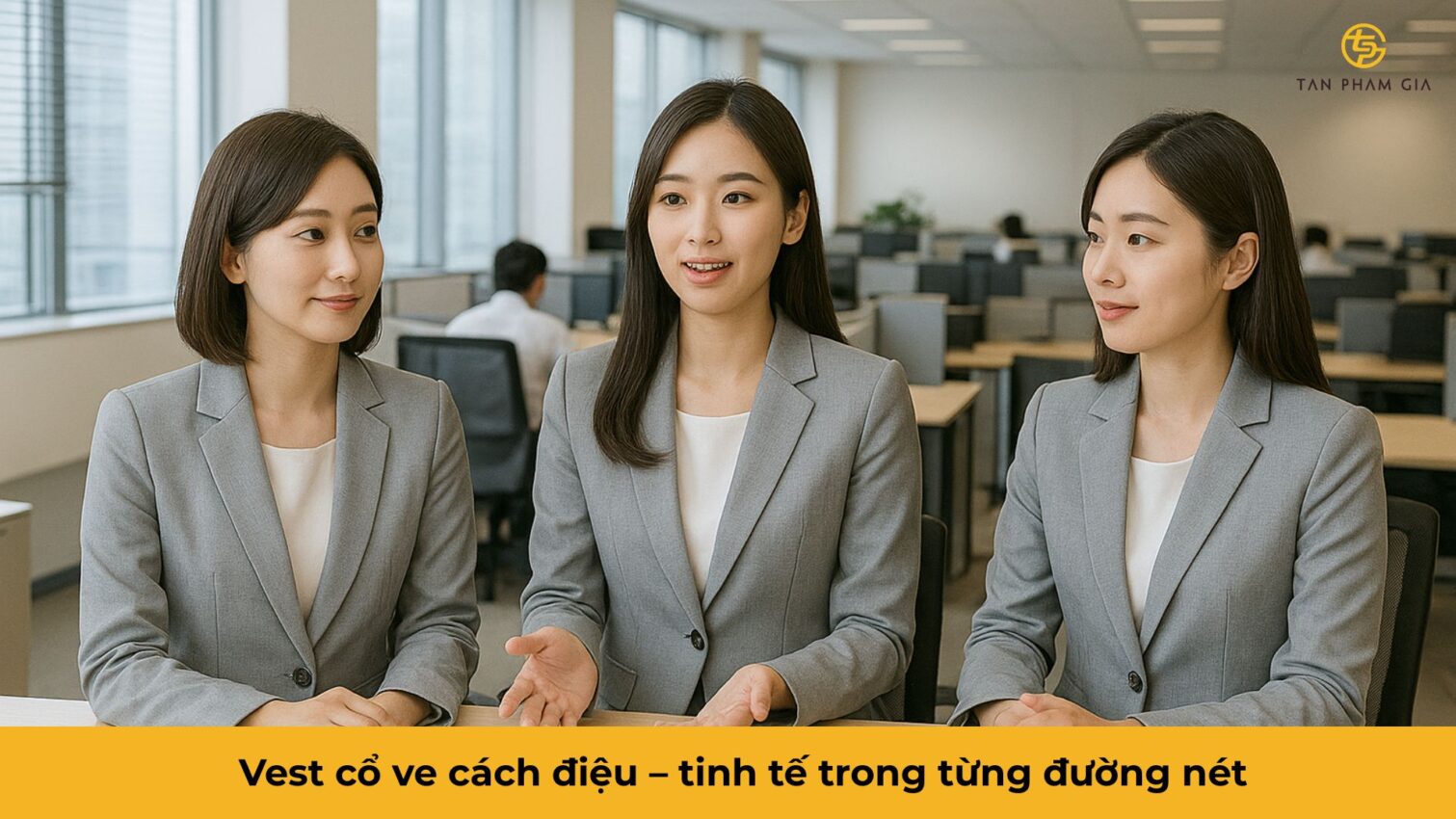 Đồng phục văn phòng nữ công sở vest cách điệu
