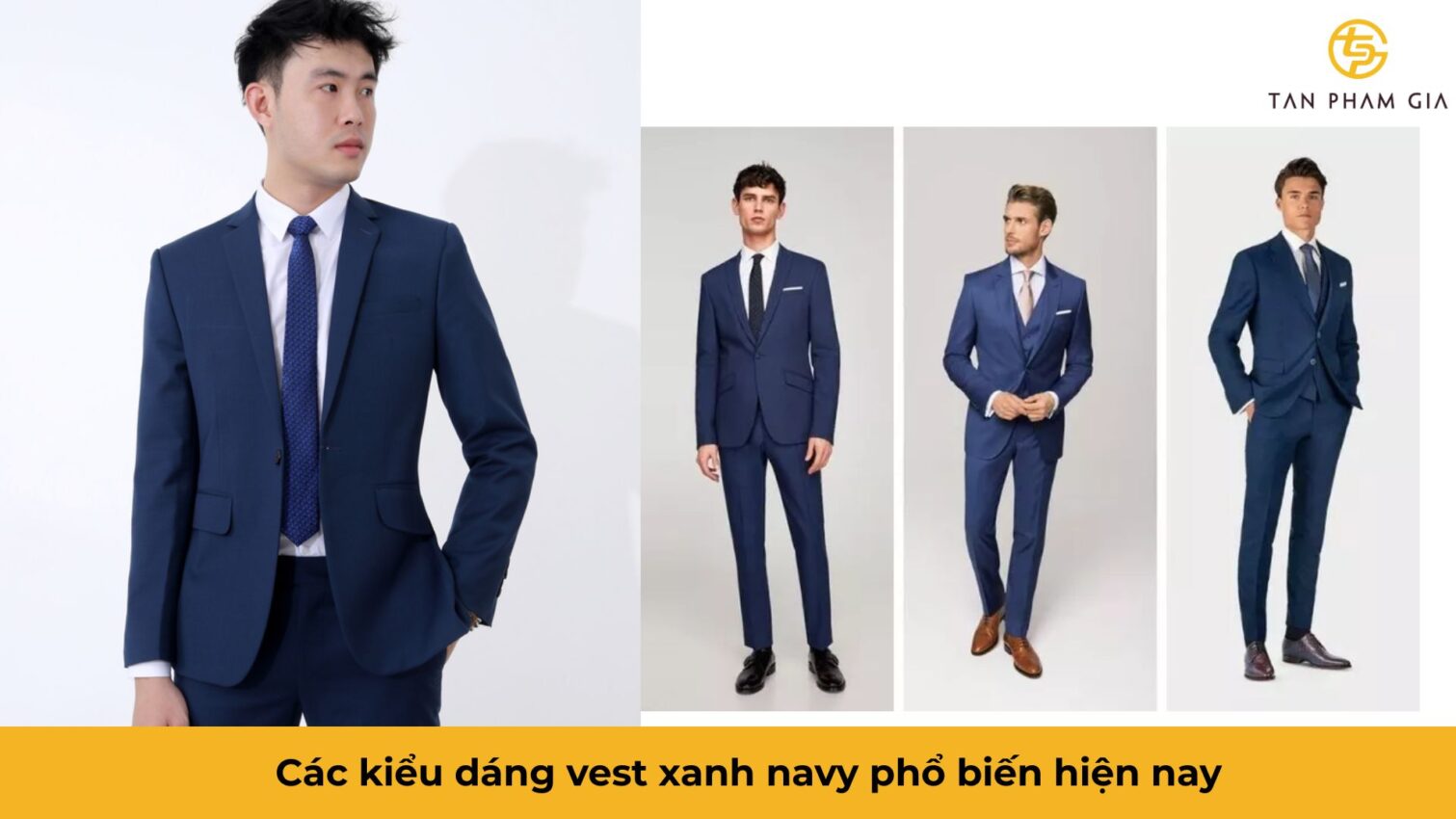 Đồng phục văn phòng nam công sở vest xanh navy