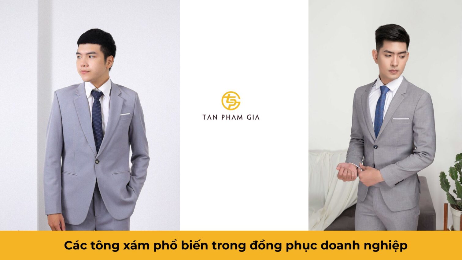 Đồng phục văn phòng nam công sở vest xám