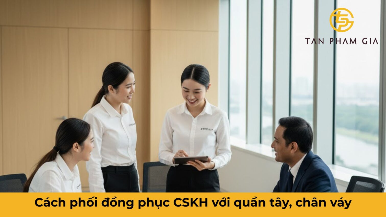 Mẫu áo đồng phục văn phòng cho nhân viên CSKH