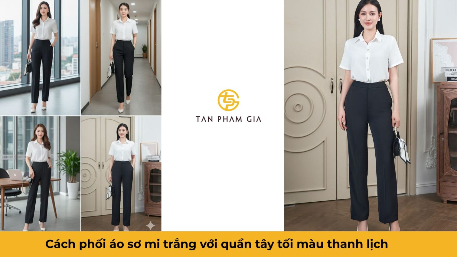 đồng phục văn phòng nữ công sở quần tây áo sơ mi
