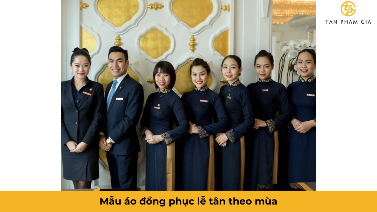 Mẫu áo đồng phục văn phòng cho nhân viên lễ tân