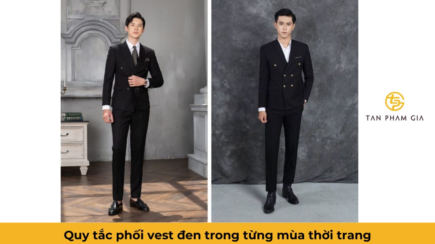 Đồng phục văn phòng nam công sở vest đen