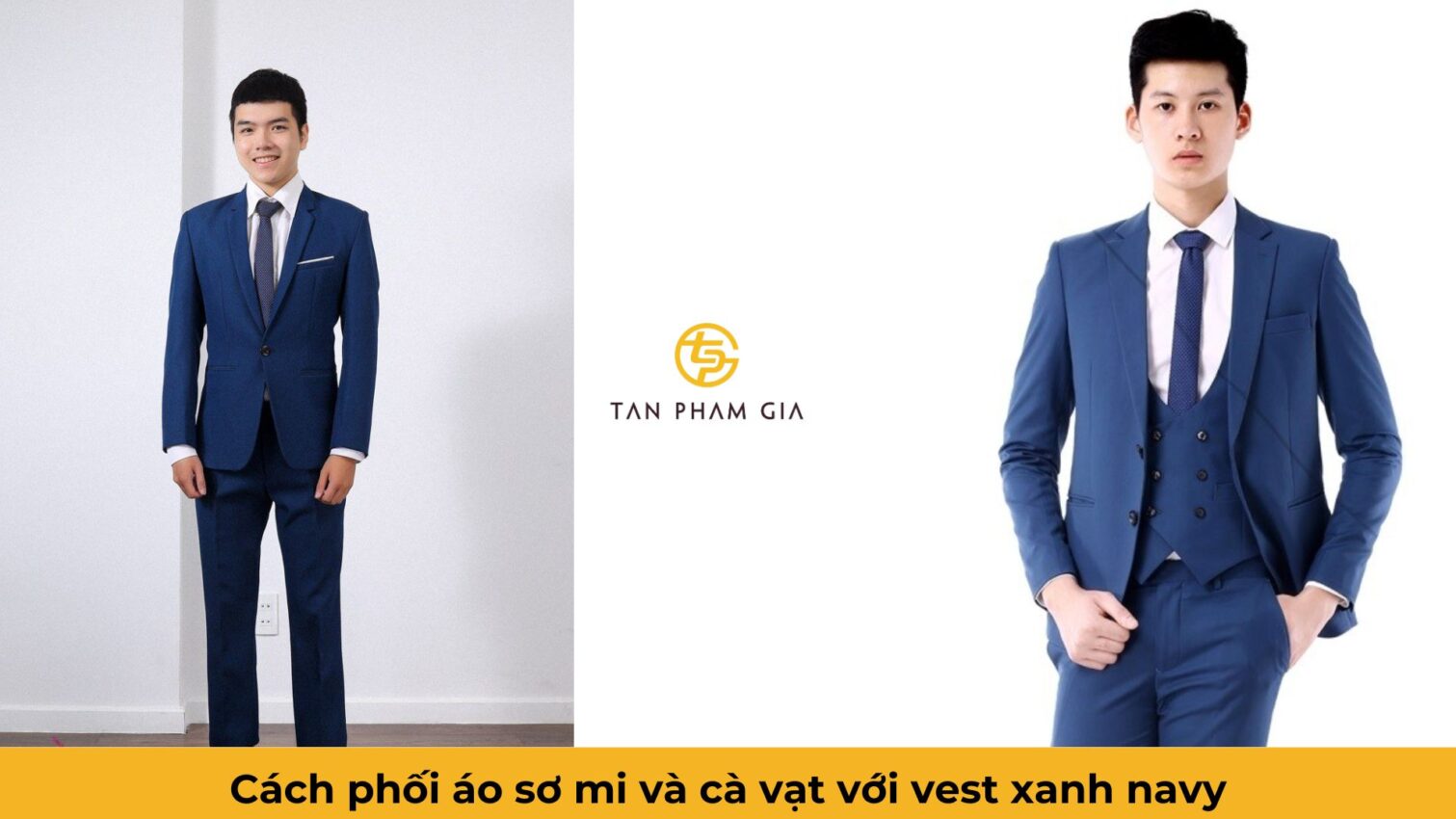 Đồng phục văn phòng nam công sở vest xanh navy