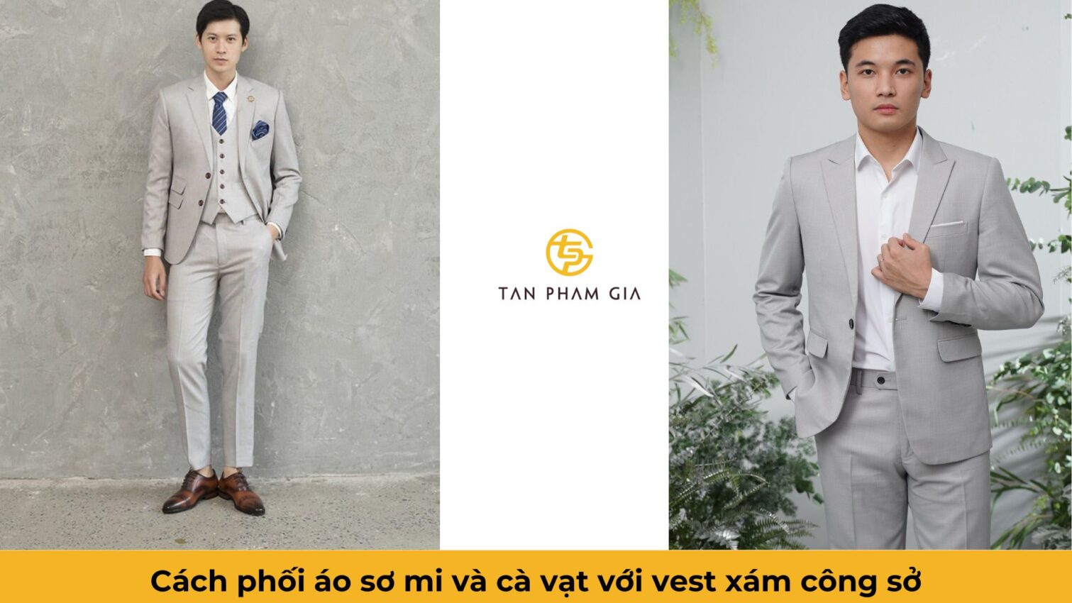 Đồng phục văn phòng nam công sở vest xám
