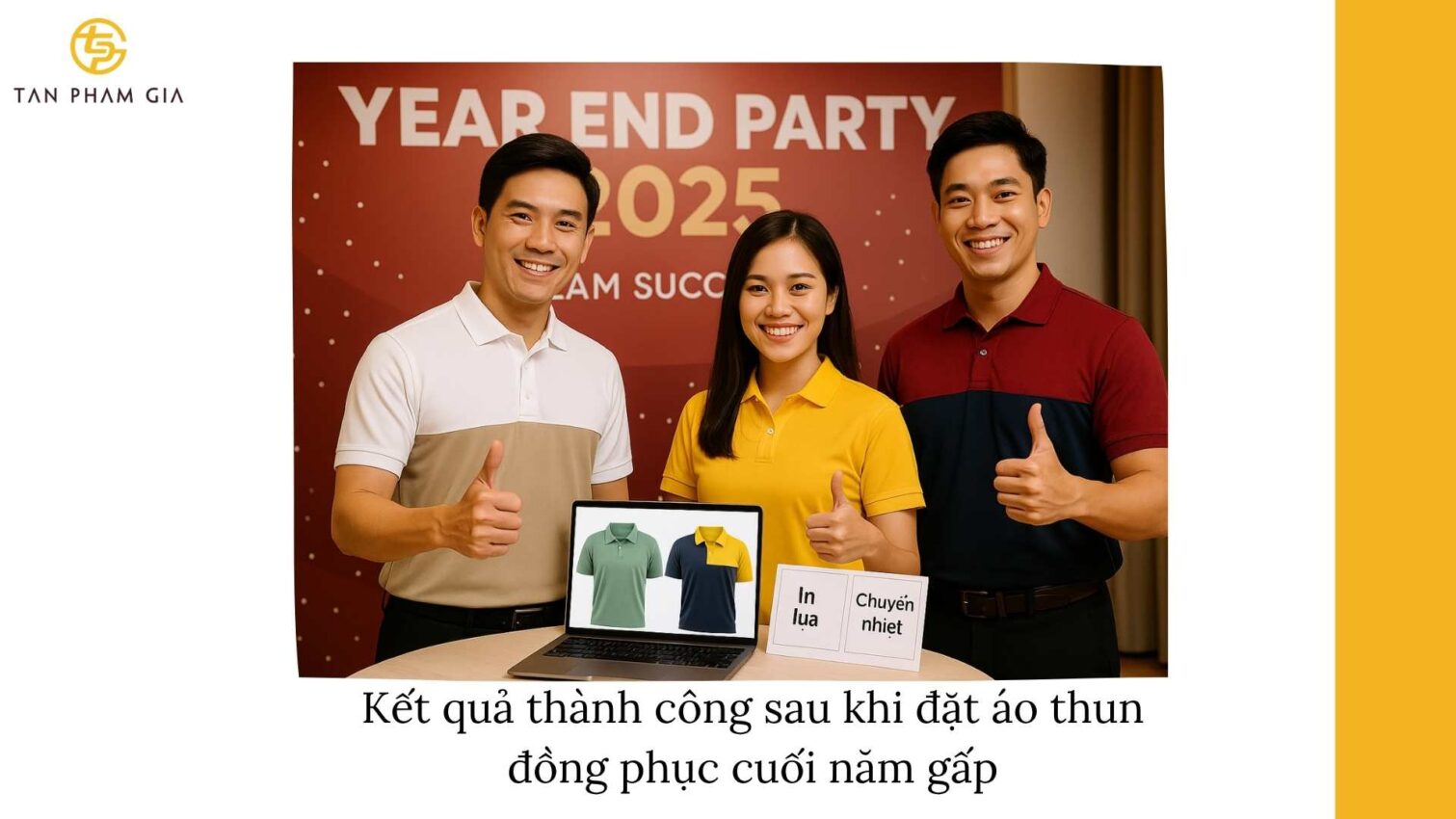 Đặt áo thun đồng phục cuối năm gấp