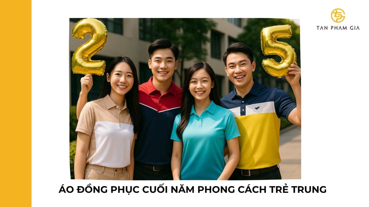 Áo đồng phục cuối năm phong cách trẻ trung