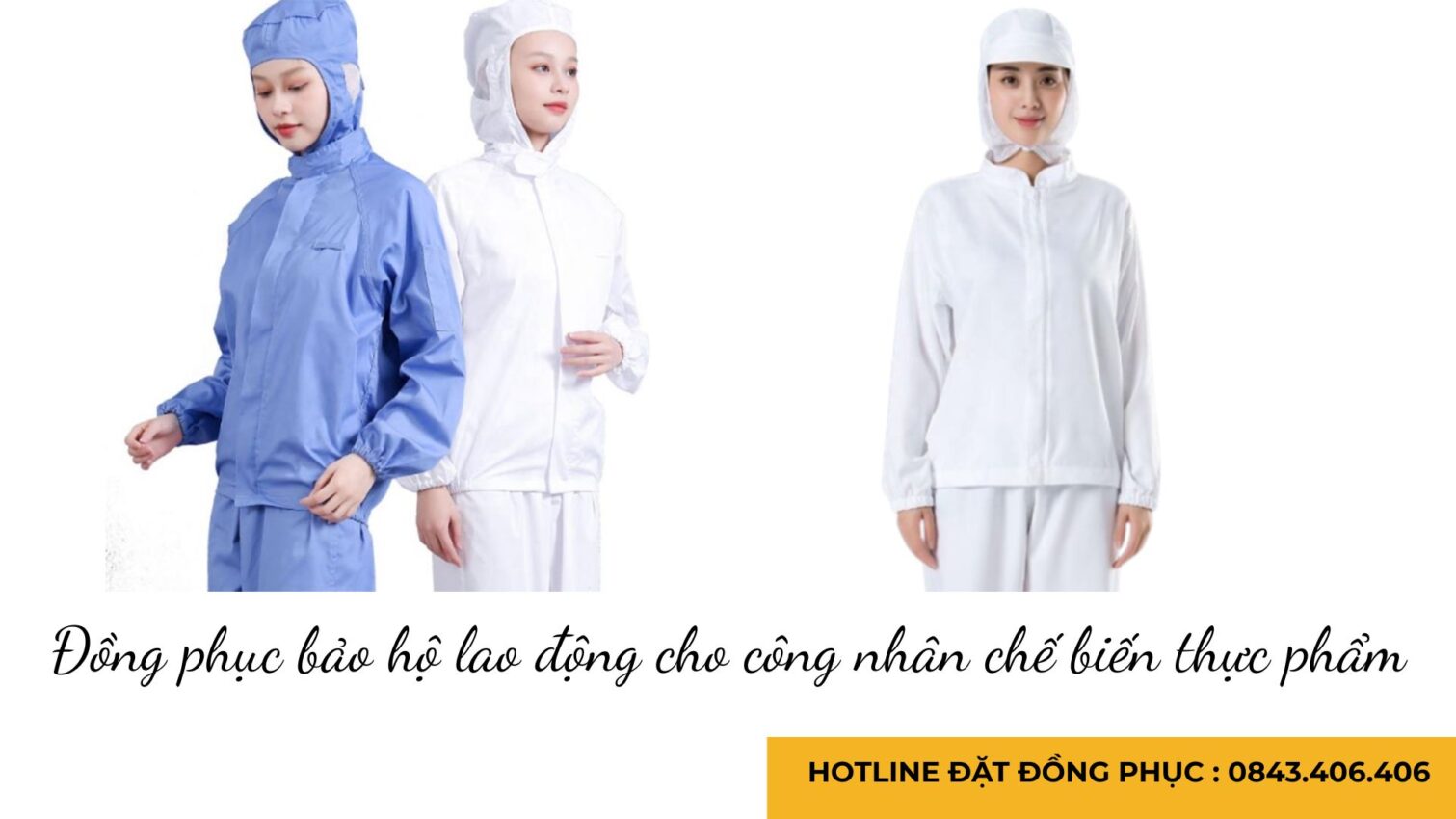Đồng phục bảo hộ lao động cho công nhân chế biến thực phẩm