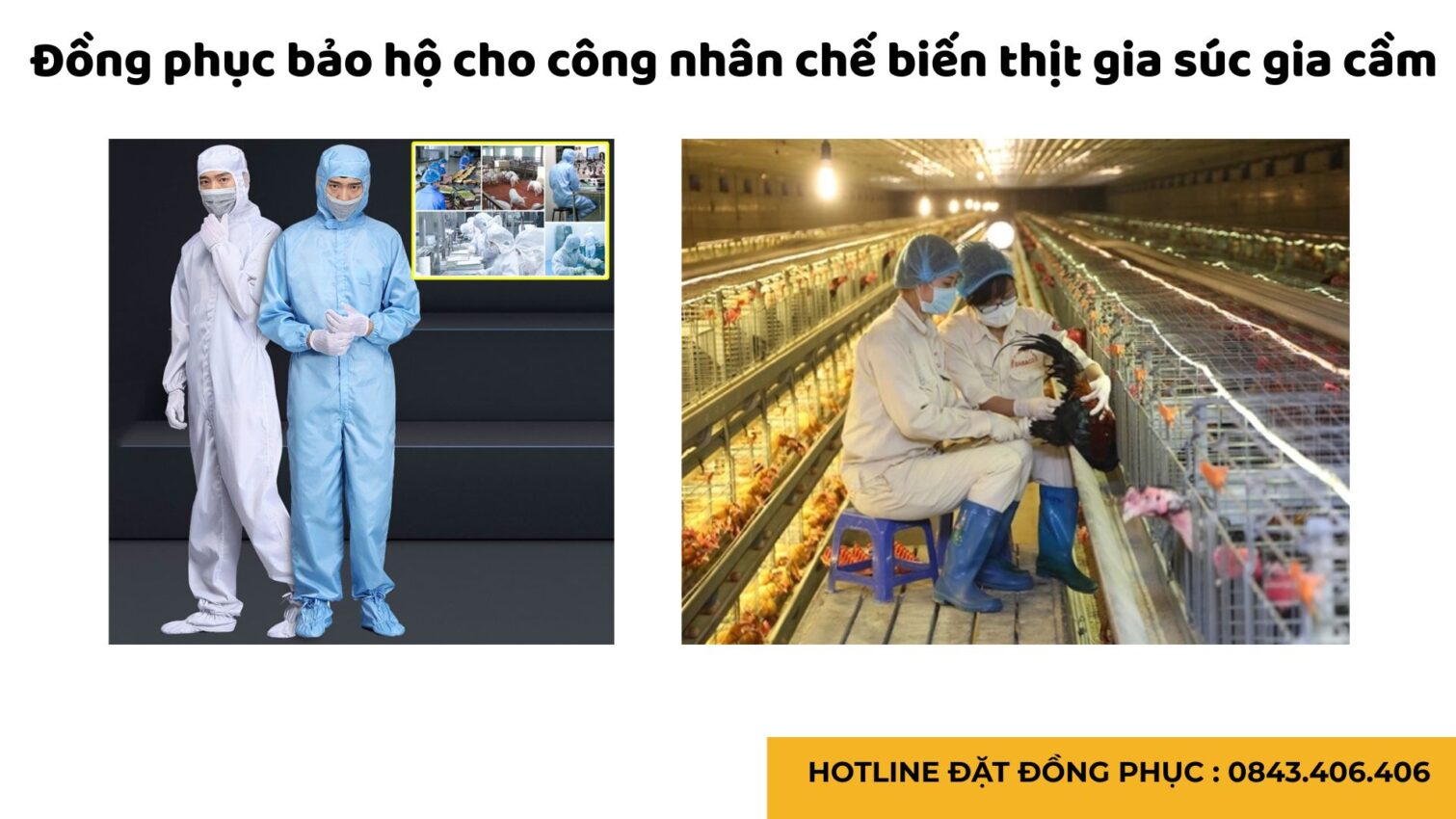 Đồng phục bảo hộ lao động cho công nhân chế biến thực phẩm