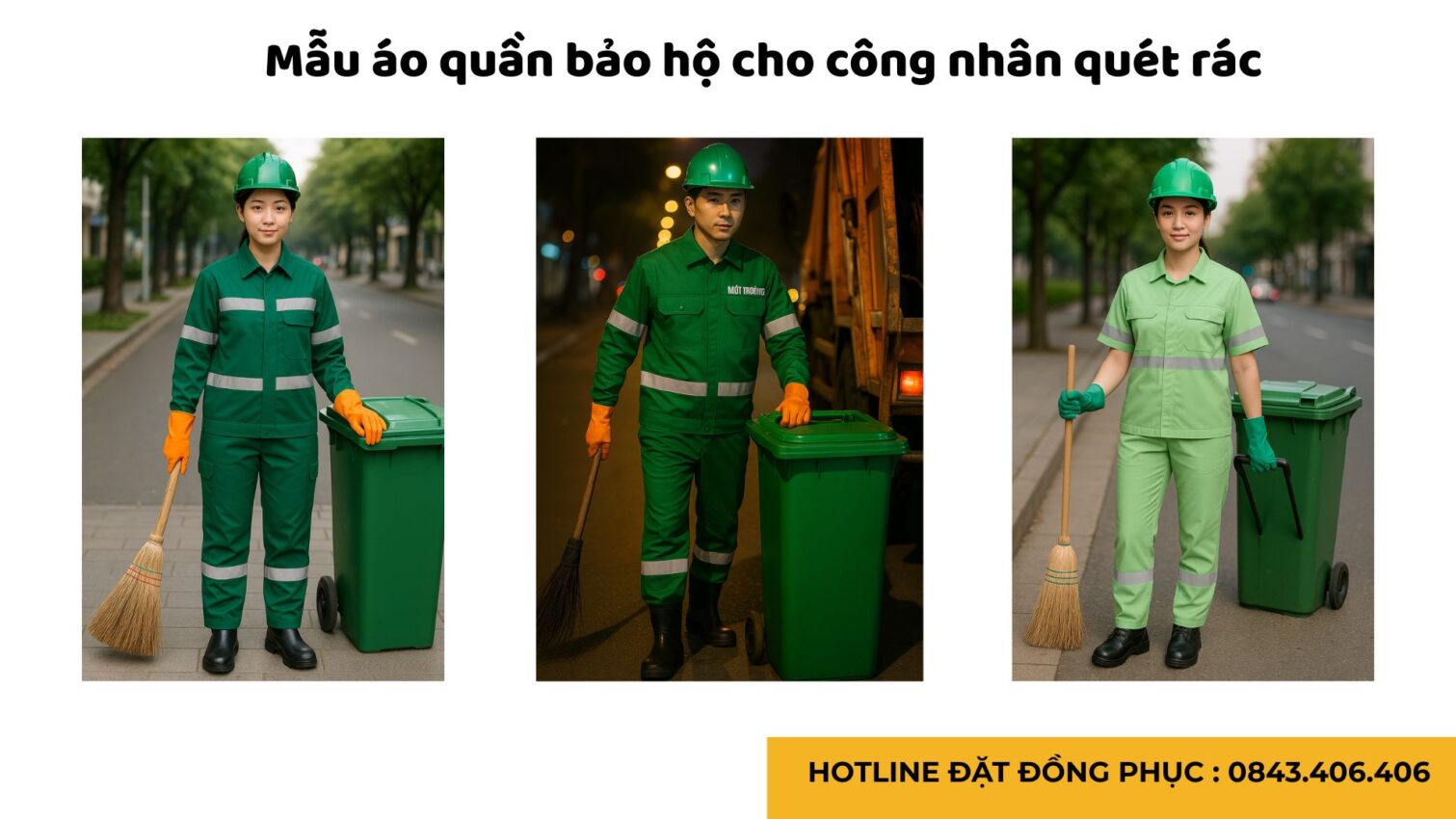 Đồng phục bảo hộ lao động cho công nhân vệ sinh
