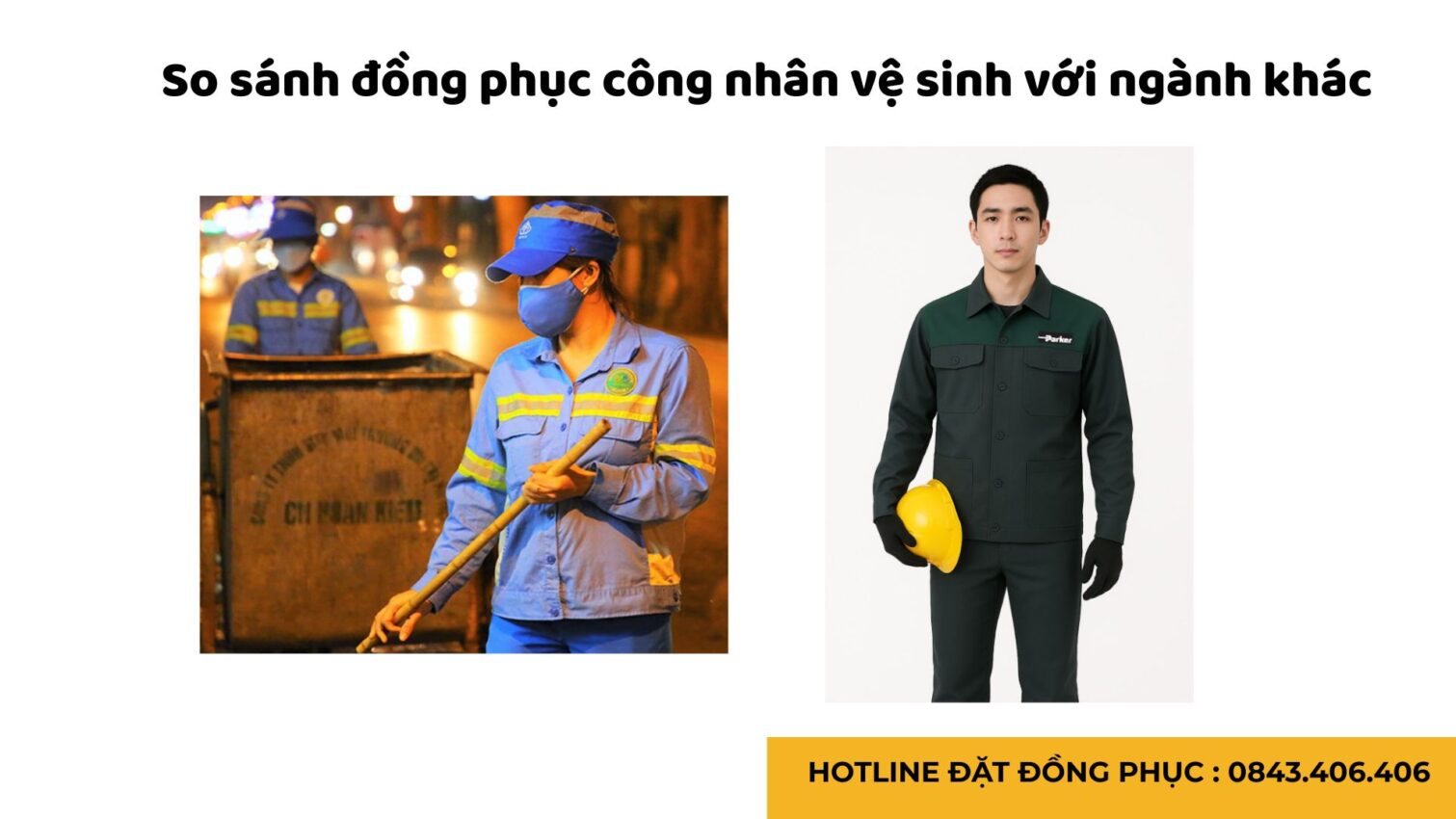 Đồng phục bảo hộ lao động cho công nhân vệ sinh