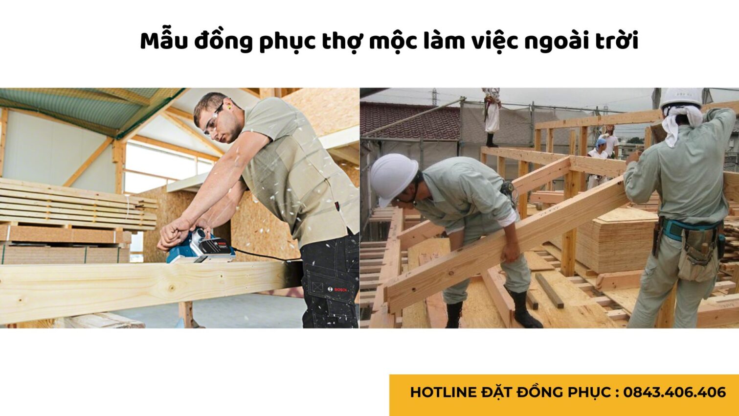 Đồng phục bảo hộ lao động cho thợ mộc