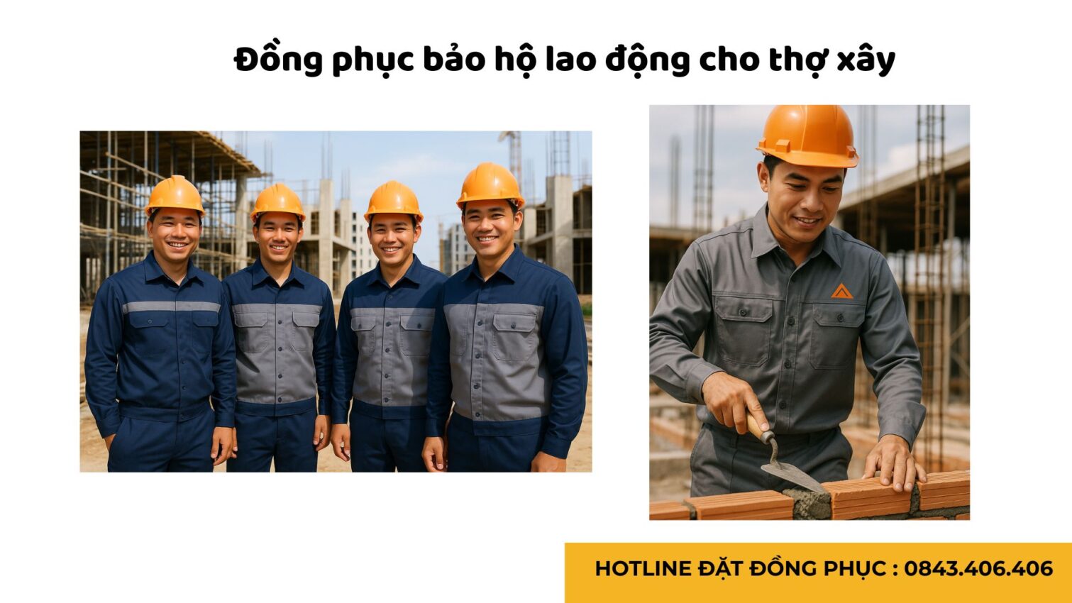 Đồng phục bảo hộ lao động cho thợ xây