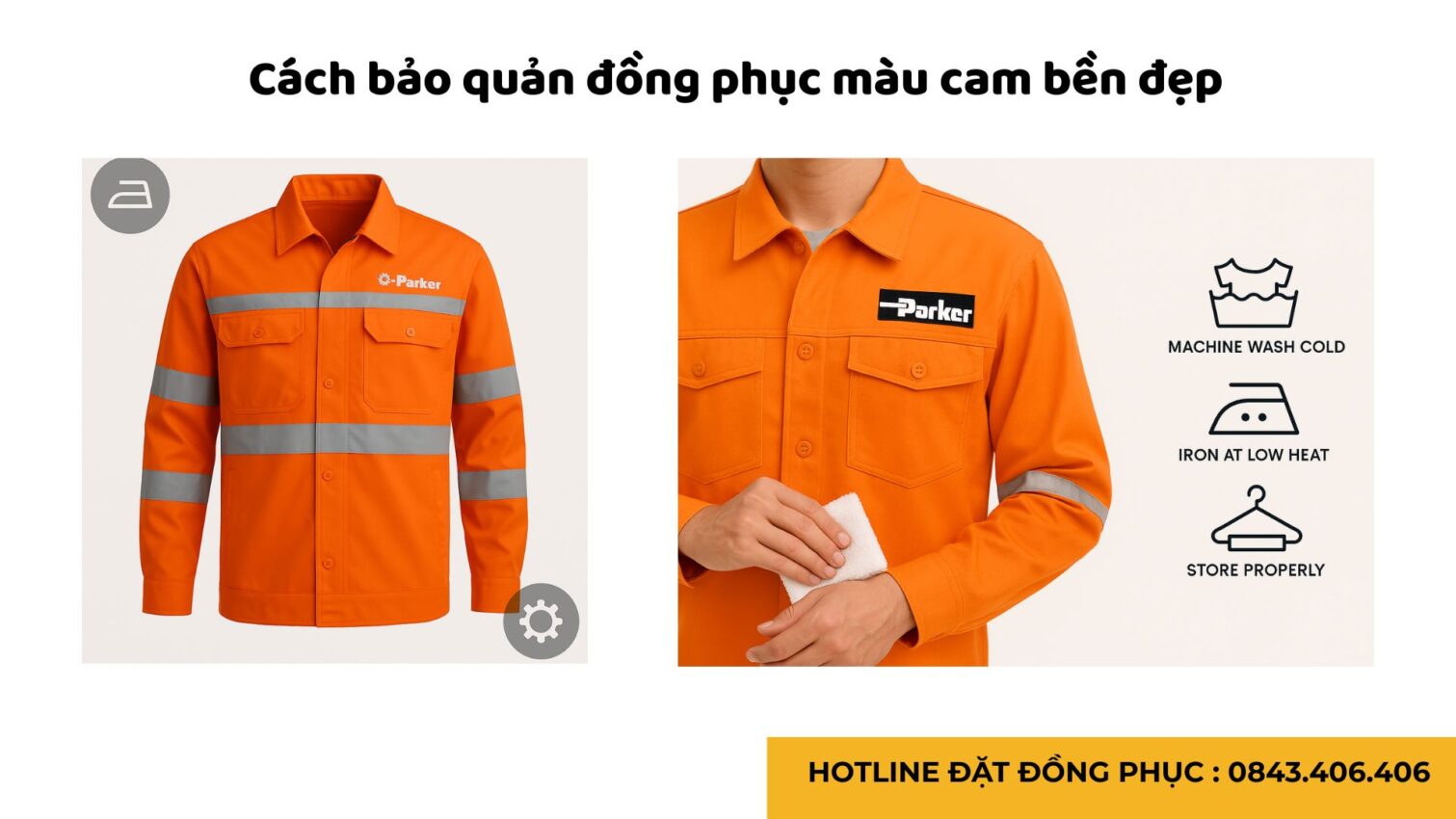 Đồng phục bảo hộ lao động màu cam an toàn
