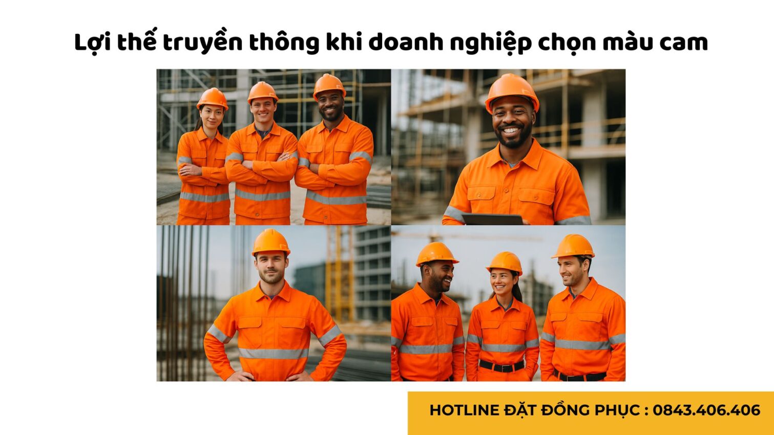 Đồng phục bảo hộ lao động màu cam an toàn