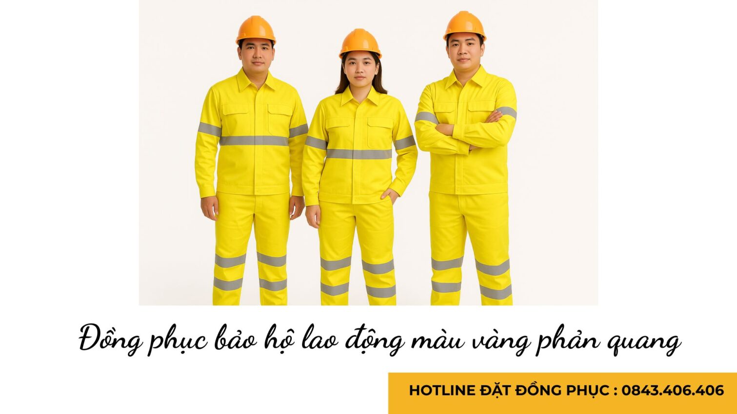 Đồng phục bảo hộ lao động màu vàng phản quang