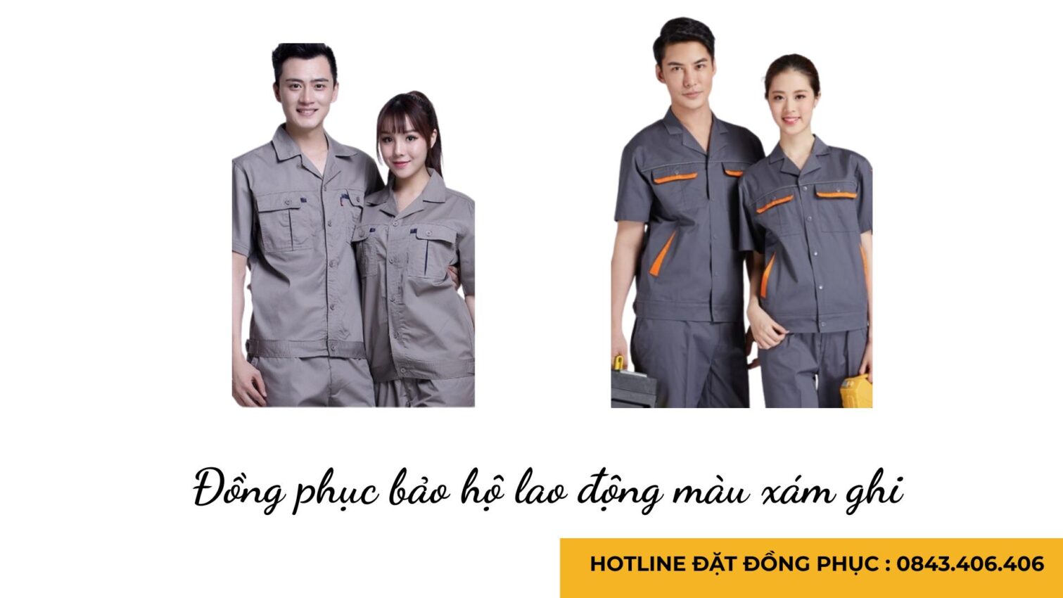 Đồng phục bảo hộ lao động màu xám ghi