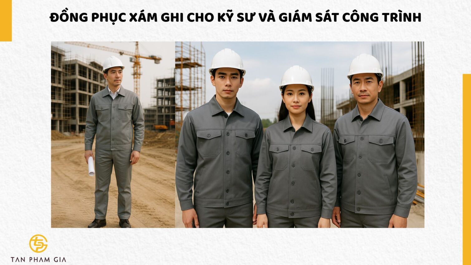 Đồng phục bảo hộ lao động màu xám ghi