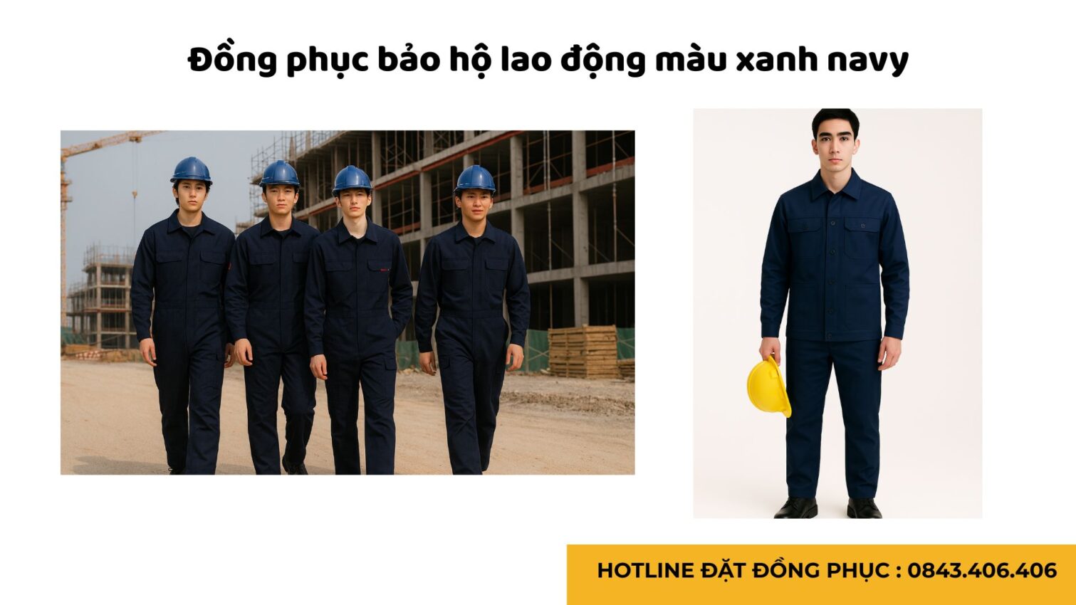 Đồng phục bảo hộ lao động màu xanh navy