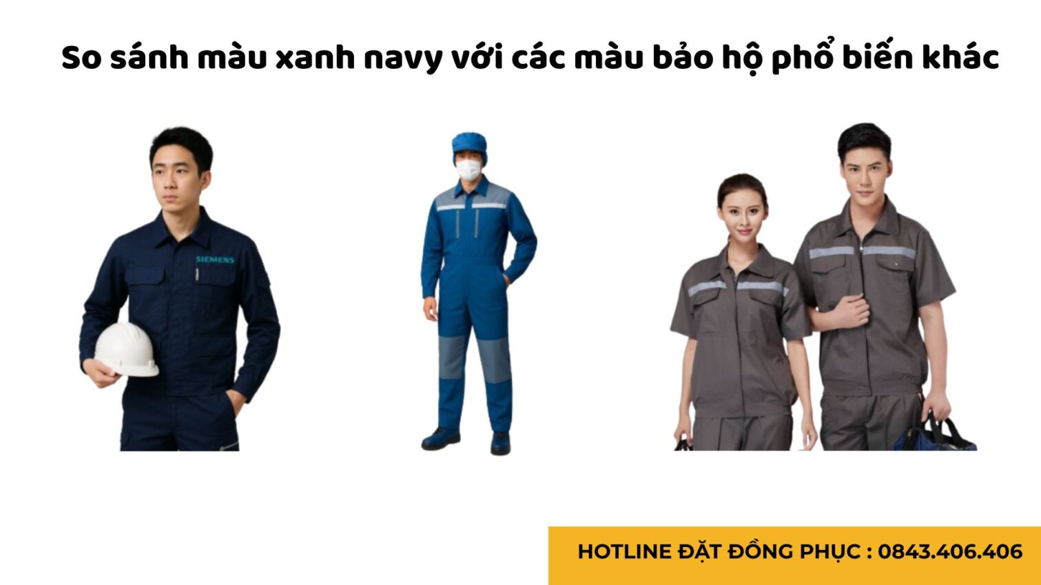 Đồng phục bảo hộ lao động màu xanh navy