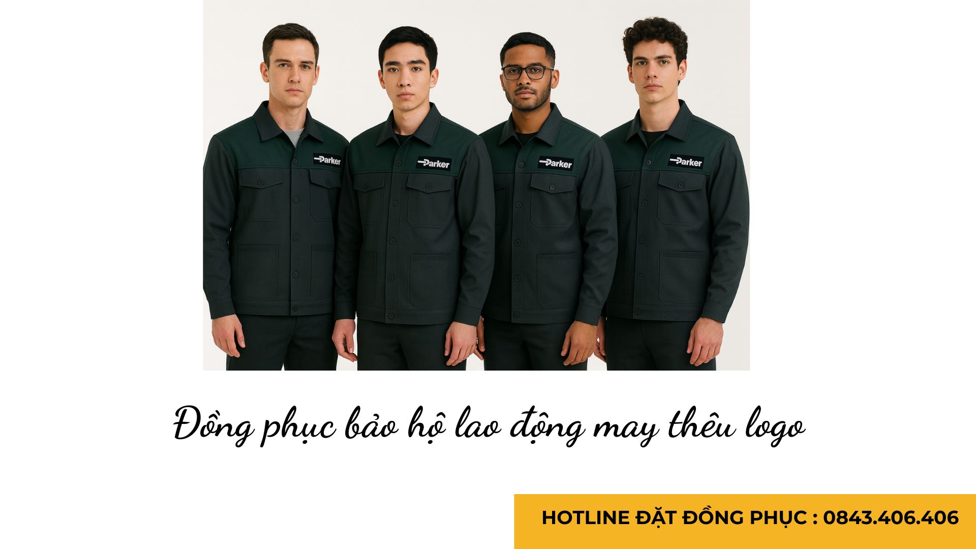 Đồng phục bảo hộ lao động may thêu logo