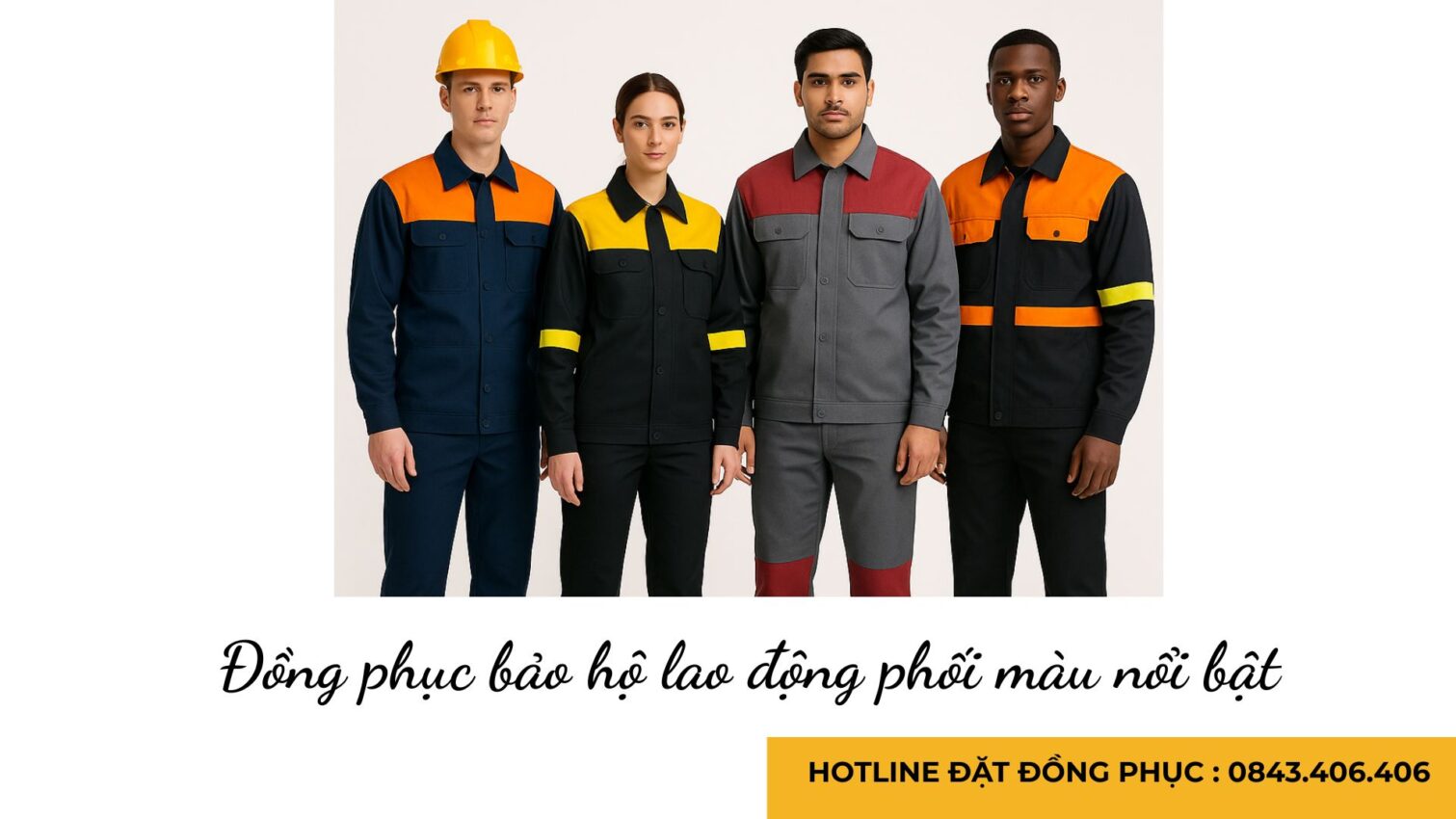 Đồng phục bảo hộ lao động phối màu nổi bật