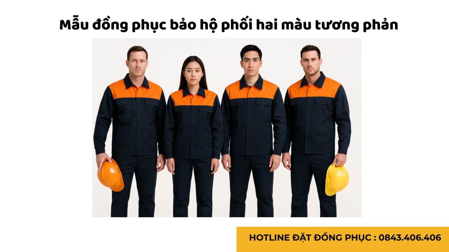 Đồng phục bảo hộ lao động phối màu nổi bật