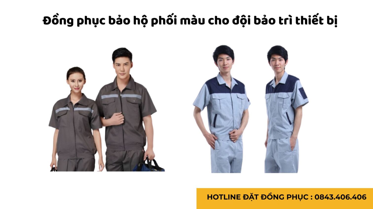 Đồng phục bảo hộ lao động phối màu nổi bật