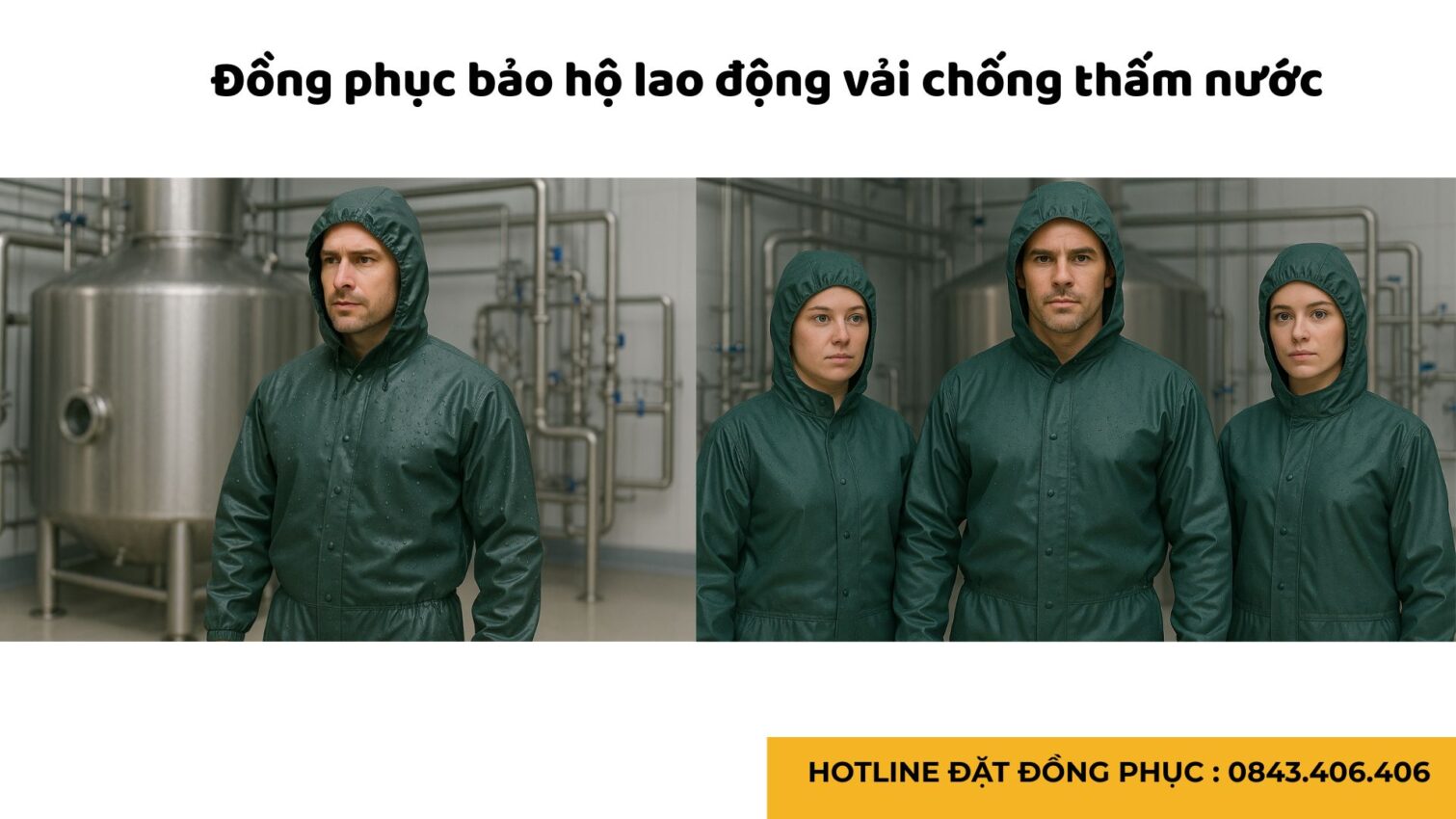 Đồng phục bảo hộ lao động vải chống thấm nước