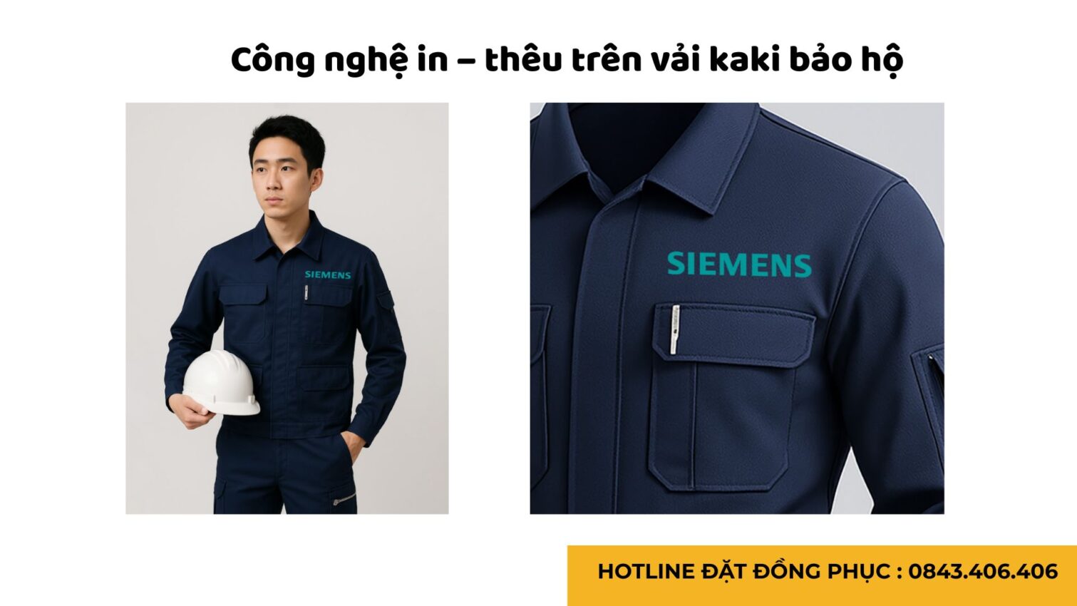 Đồng phục bảo hộ lao động vải kaki bền chắc