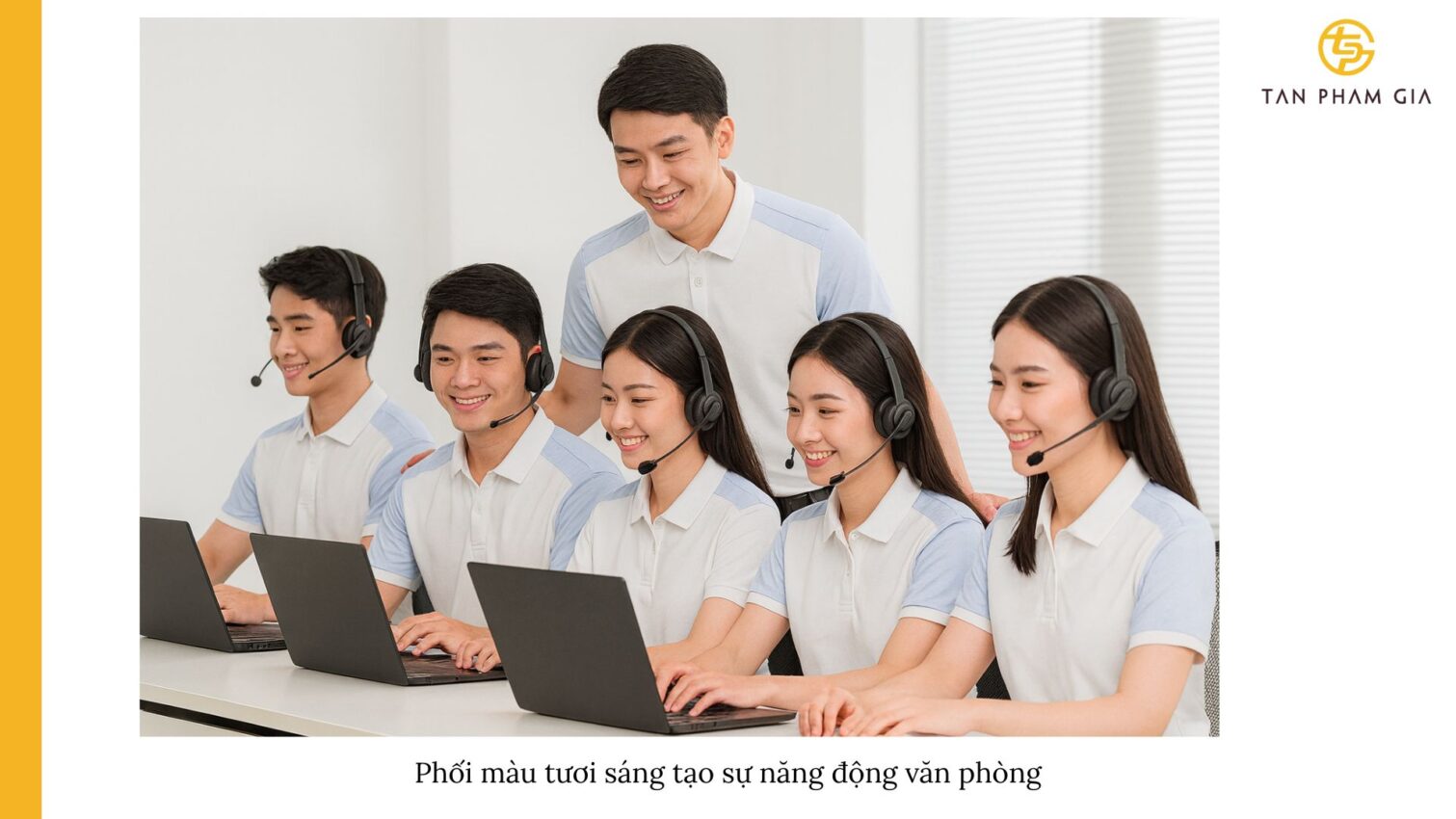 Đồng phục công sở phối màu trẻ trung
